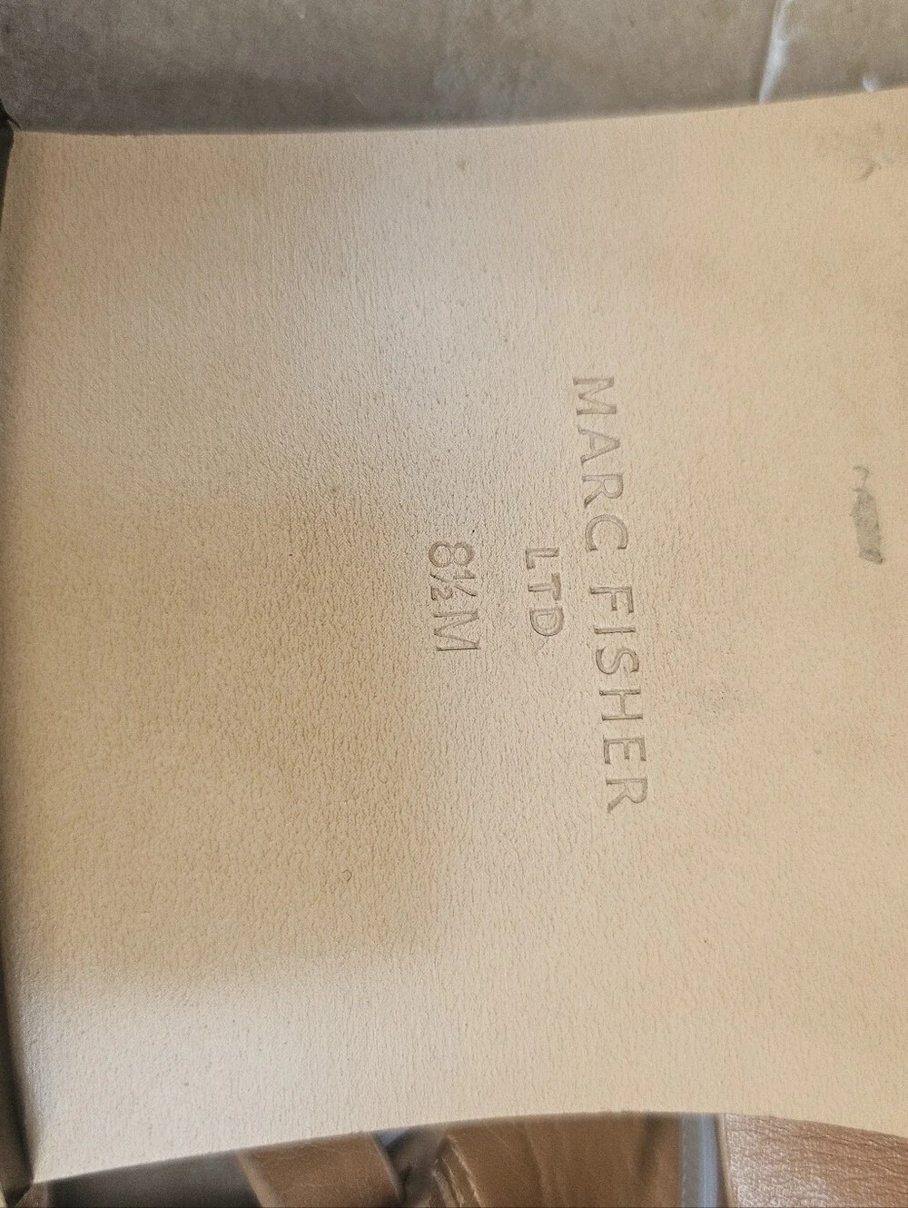 Marc Fisher Tan Leather T-Strap Thong Sandals